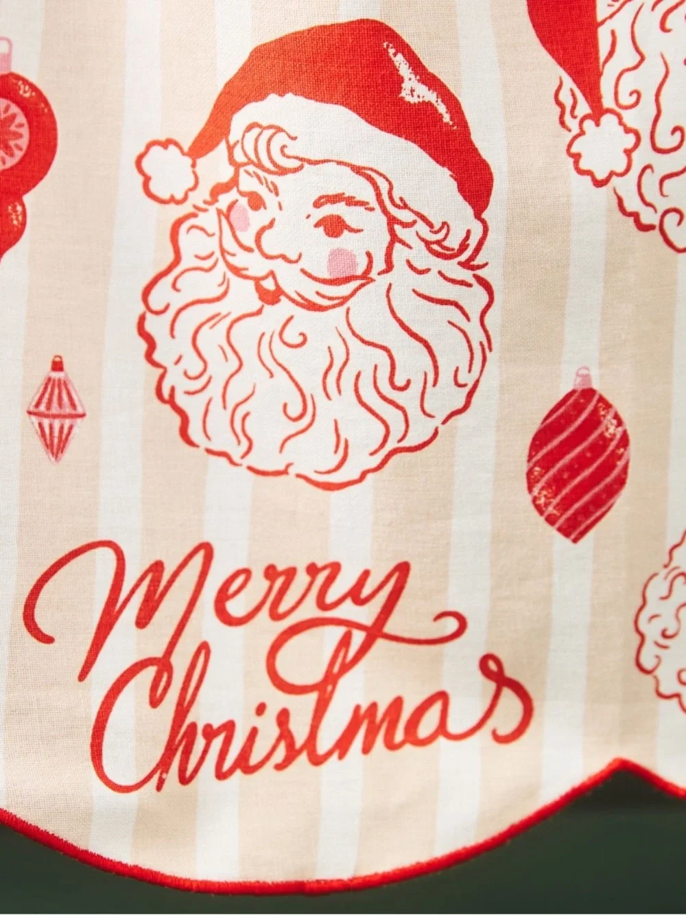 Anthropologie Vintage Santa 'Merry Christmas'  Kitchen‎ Dish Towel